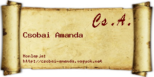Csobai Amanda névjegykártya